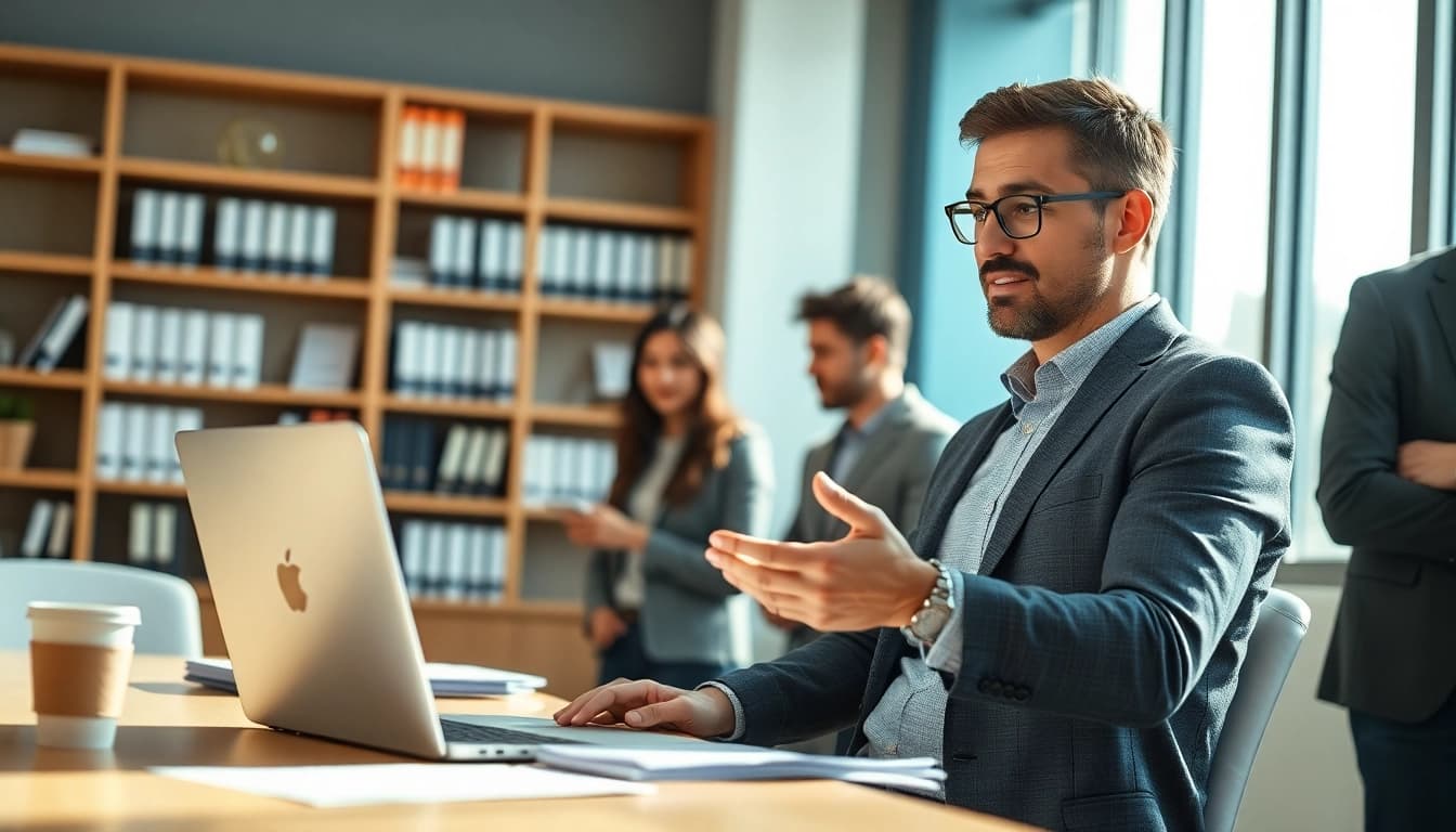 Headhunter Ingenieure beraten in einem professionellen Büro bei der Jobsuche.