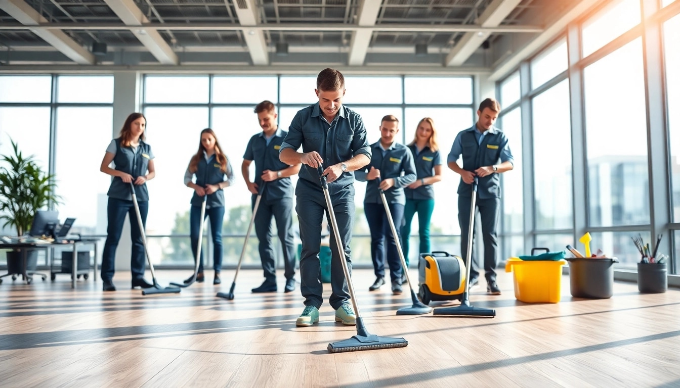 Effektive Gebäudereinigung Ulm mit einem professionellen Team in einem modernen Büro.
