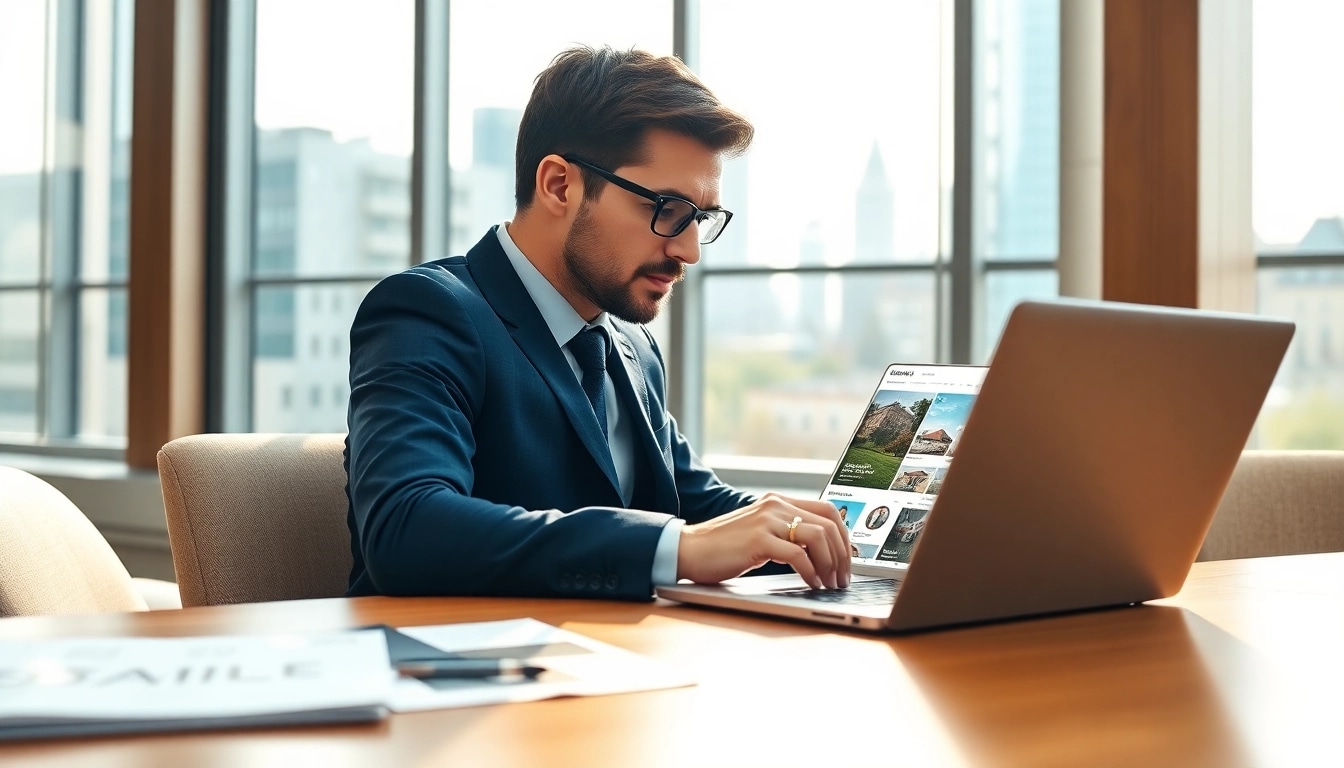 Professionelle Beratung durch Immobilienmakler Frankfurt Riedberg in modernem Büro mit Skyline im Hintergrund.