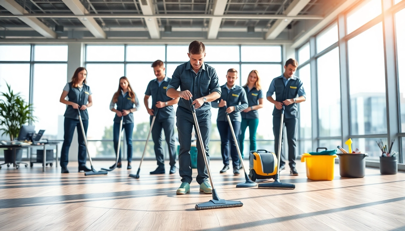 Effektive Gebäudereinigung Ulm mit einem professionellen Team in einem modernen Büro.