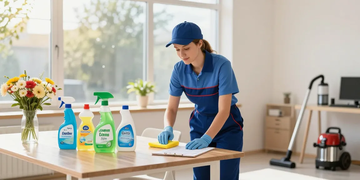 Reinigungsunternehmen Bern professional cleaner diligently sanitizing a bright apartment.