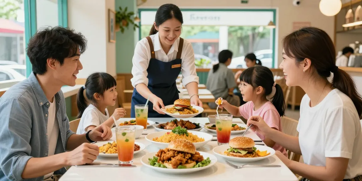 Family enjoying a meal at ROKOK88 with delicious dishes, highlighting rokok88 apk experience.