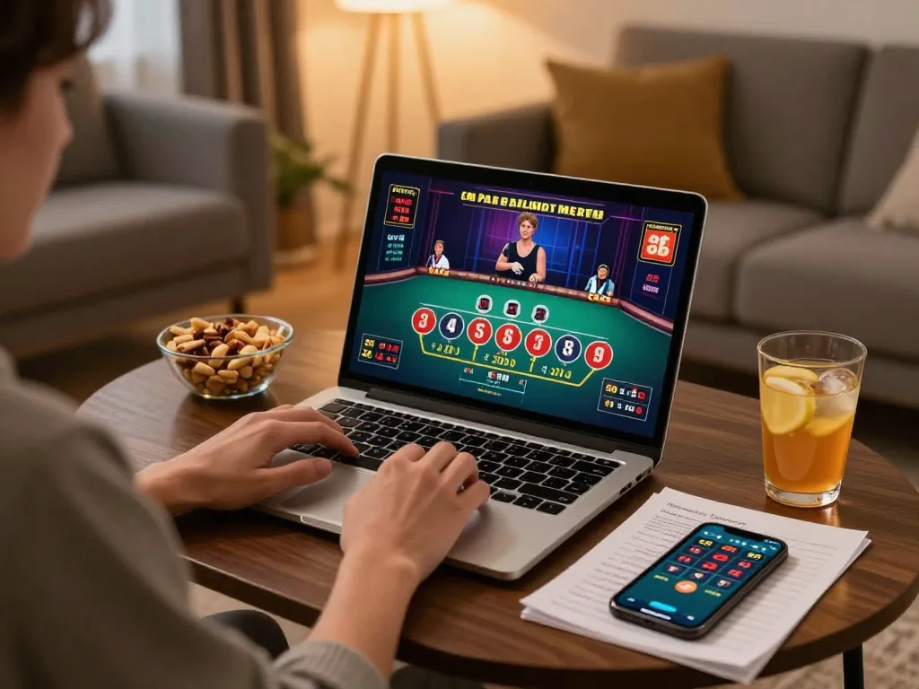 Engaging with live dealer baccarat on laptop reflects the excitement of casino go8 gaming