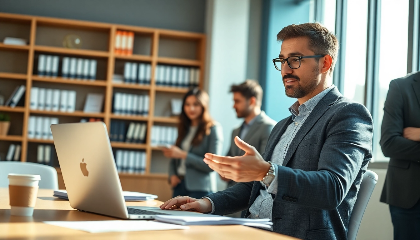 Headhunter Ingenieure beraten in einem professionellen Büro bei der Jobsuche.