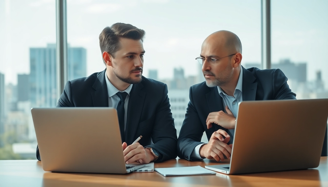 Headhunter Ingenieure beim Interview mit einem Ingenieur in einer modernen Büroatmosphäre.