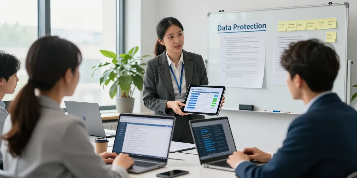 Engaging discussion on Datenschutz Dienstleistung with a consulting expert highlighting GDPR compliance strategies.