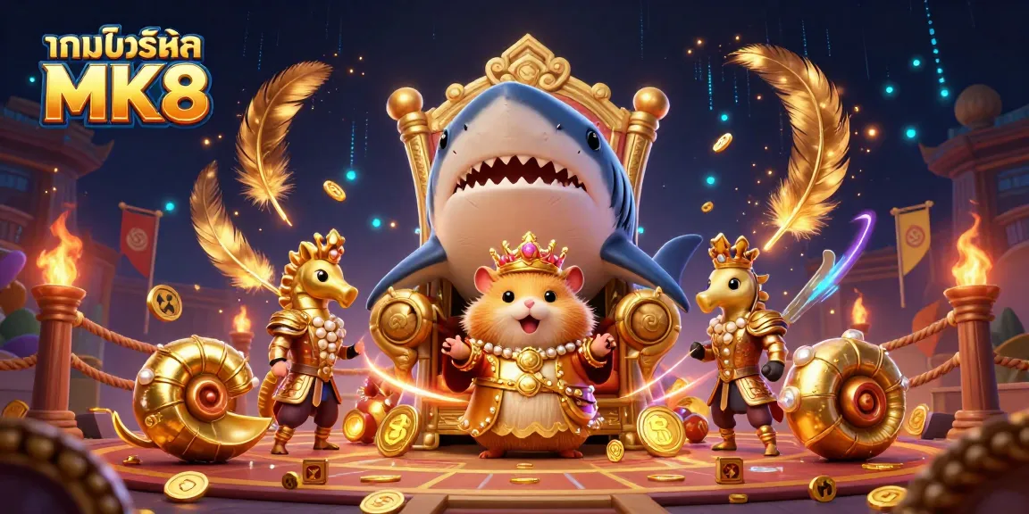 Engage with the vibrant world of เกมพอร์ทัล MK8 showcasing thrilling casino gameplay with animated characters.