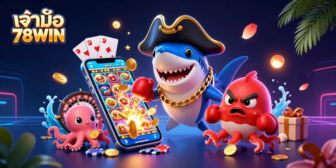 Experience thrills with เจ้ามือ 78WIN as vibrant characters lead you to gaming excitement.