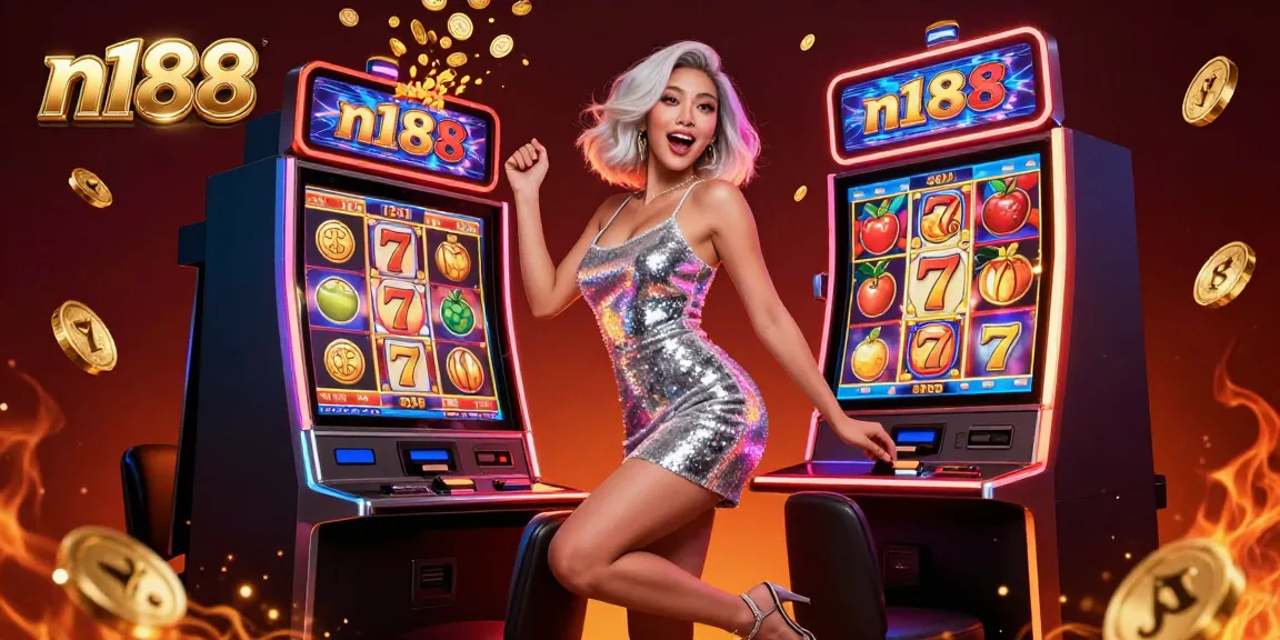 Experience the excitement at n188 with a dazzling slot machine jackpot celebration.