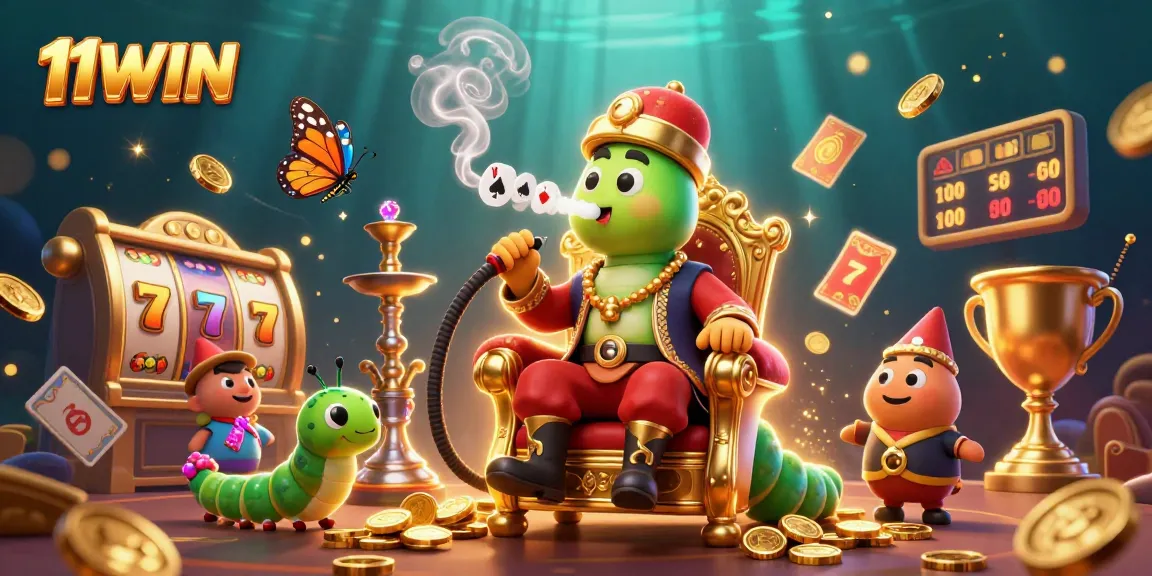 Experience thrilling gameplay with 11WIN showcasing slot machines and vibrant casino elements.