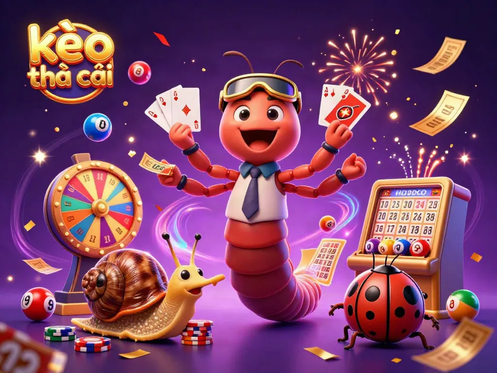 Experience thrilling action with kèo nhà cái, showcasing a colorful casino scene vibrant with energy and excitement.