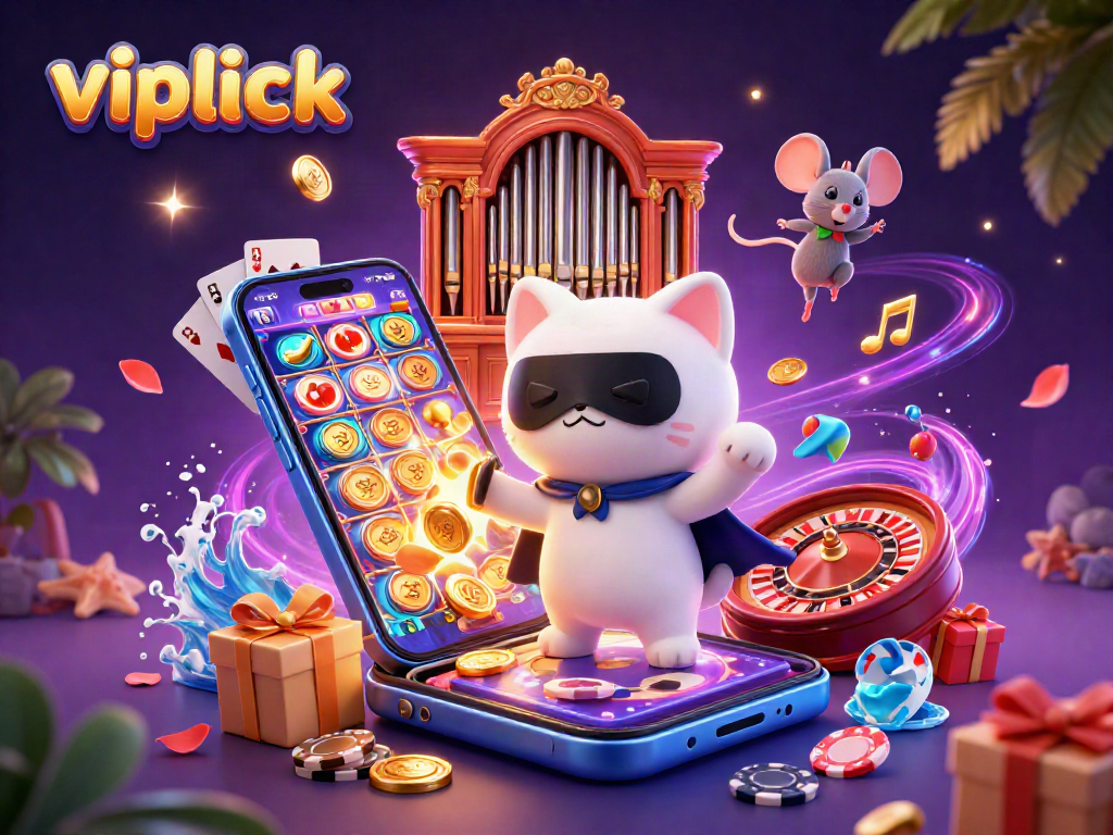 Win big with Vipluck Casino's vibrant gaming scene featuring captivating characters.